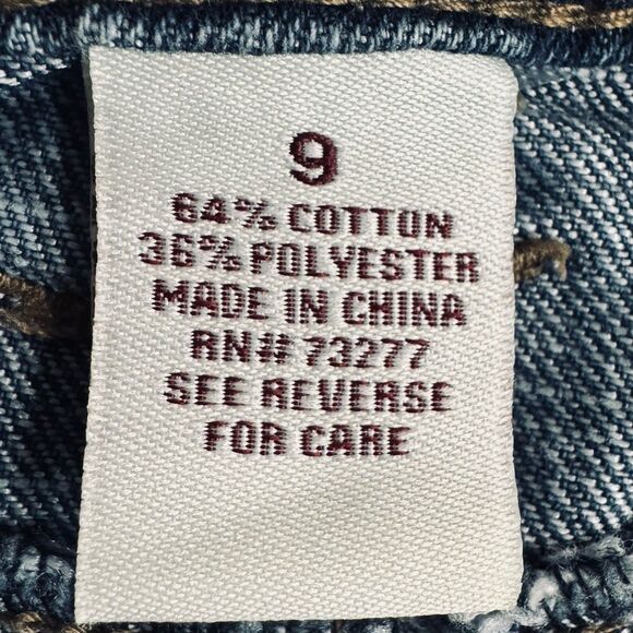 SO Denim Mini Skirt 9 (31x13.5) Medium Blue Jean Button Juniors - Picture 5 of 6